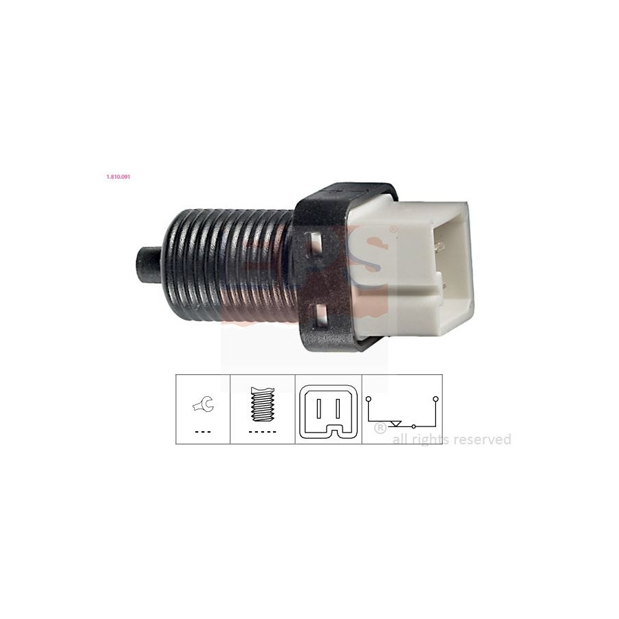 Eps Facet Interrupteur Des Feux De Freins Made In Italy - Oe Equivalent 1.810.091 1.810.091 Citroen;Fiat;Lancia;Peugeot
