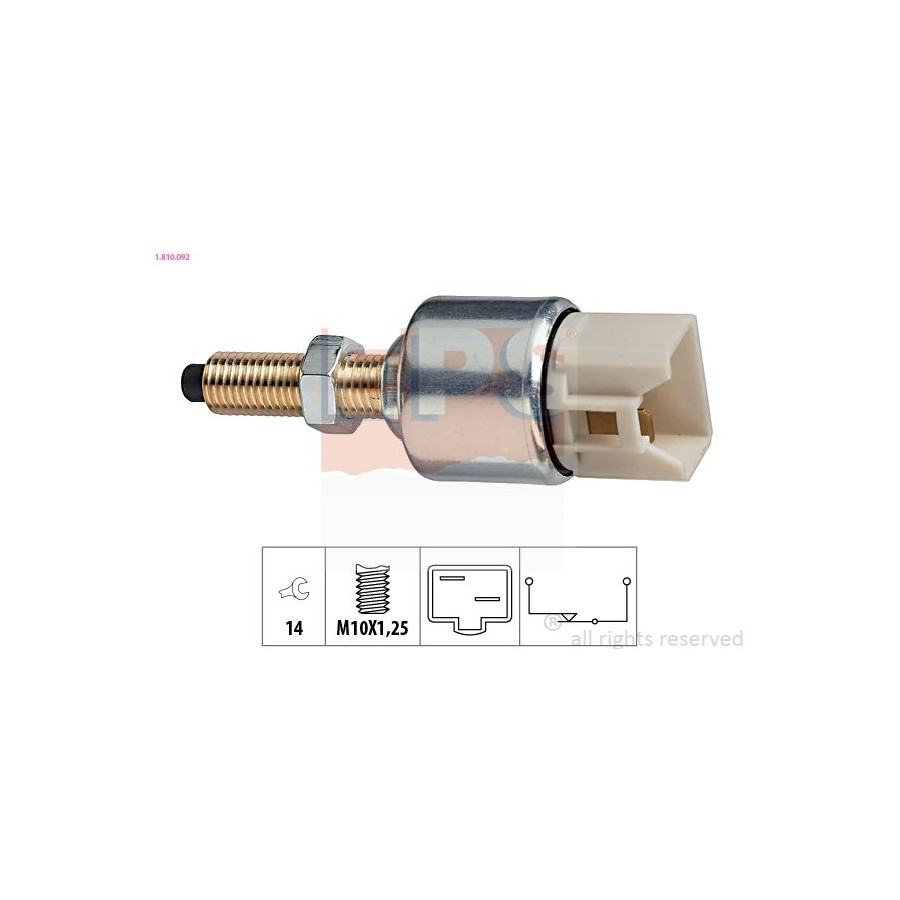 Eps Facet Interrupteur Des Feux De Freins Made In Italy - Oe Equivalent 1.810.092 1.810.092 Honda;Mg;Rover