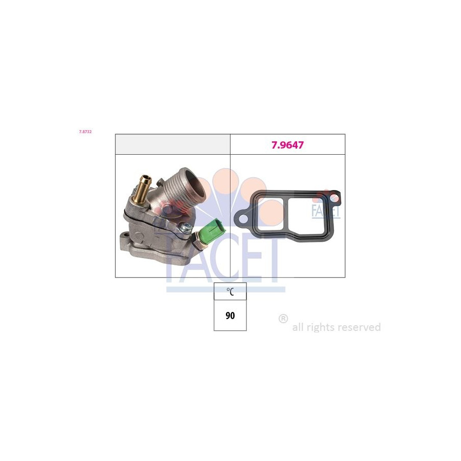 Facet Thermostat, Liqiuide De Refroidissement Made In Italy - Oe Equivalent 7.8732 7.8732 Volvo