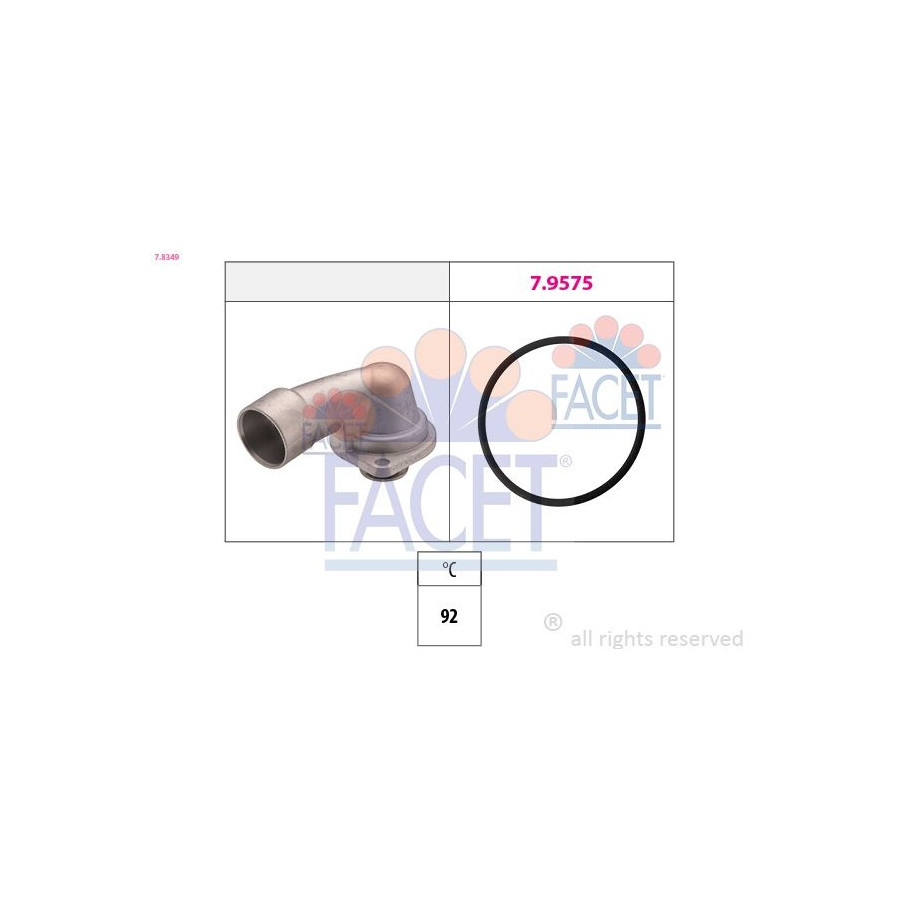 Facet Thermostat, Liqiuide De Refroidissement Made In Italy - Oe Equivalent 7.8349 7.8349 Opel;Saab;Vauxhall