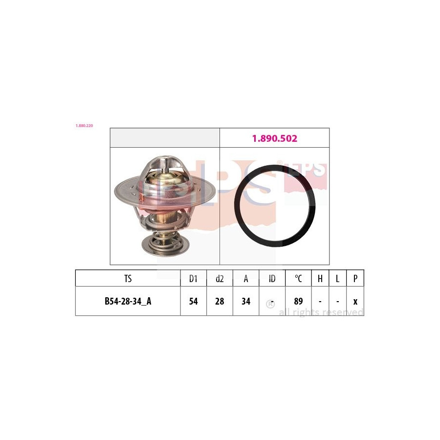 Thermostat d'eau Made in Italy - OE Equivalent