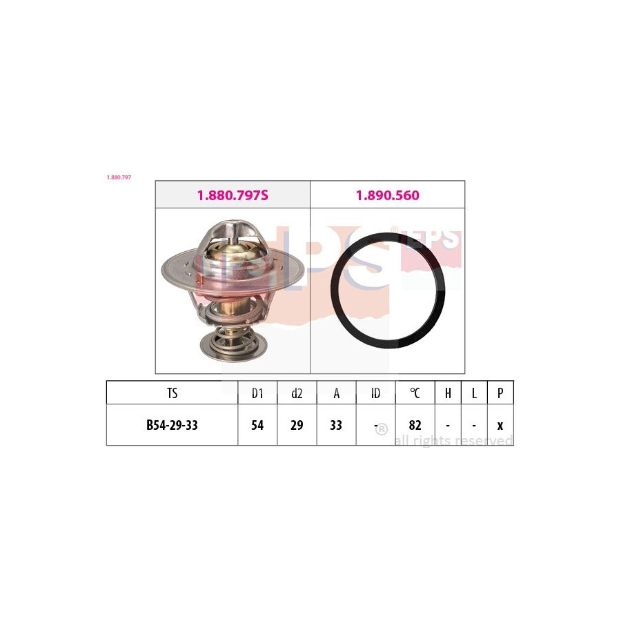 Thermostat d'eau Made in Italy - OE Equivalent