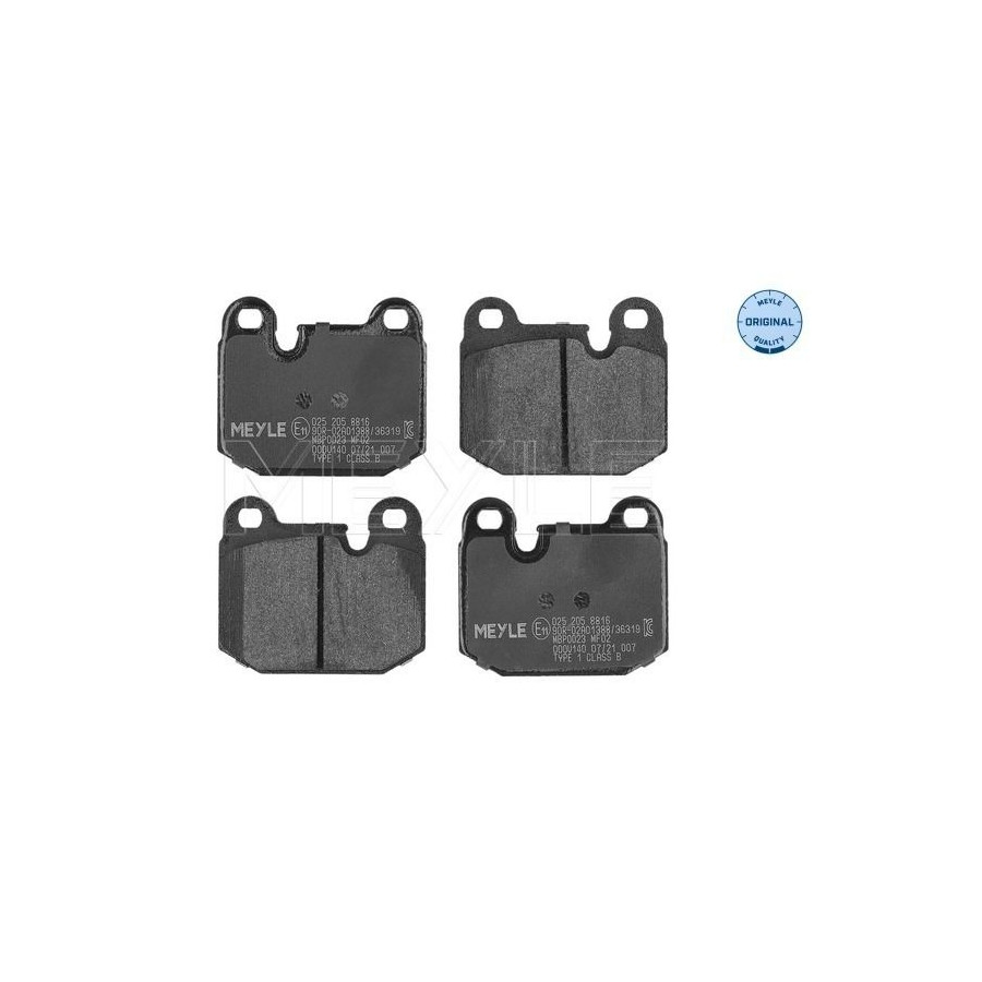 Meyle Kit De Plaquettes De Frein, Frein À Disque -Original Quality 025 205 8816 0252058816 Bmw