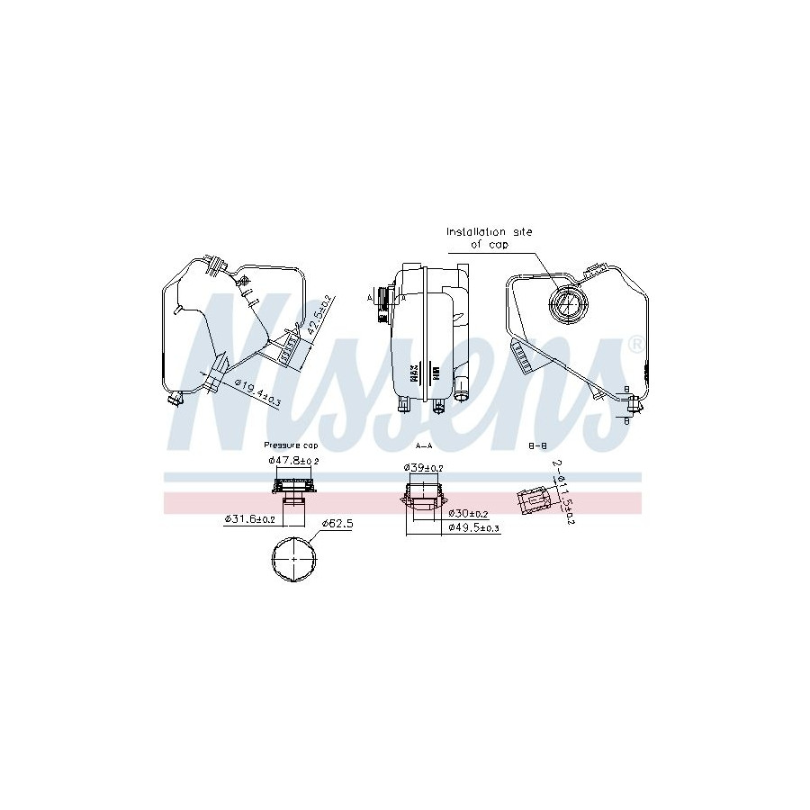 Nissens Vase D'expansion, Liquide De Refroidissement 996322 Ford