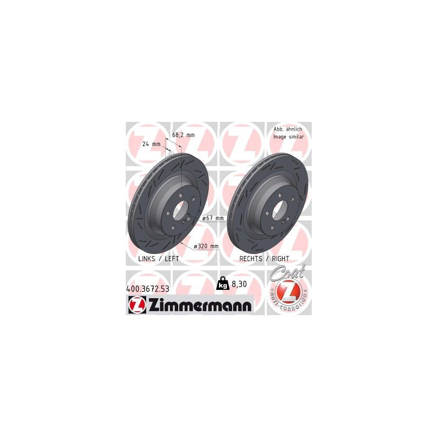 Zimmermann Disque De Frein 400.3672.53 - Image 2