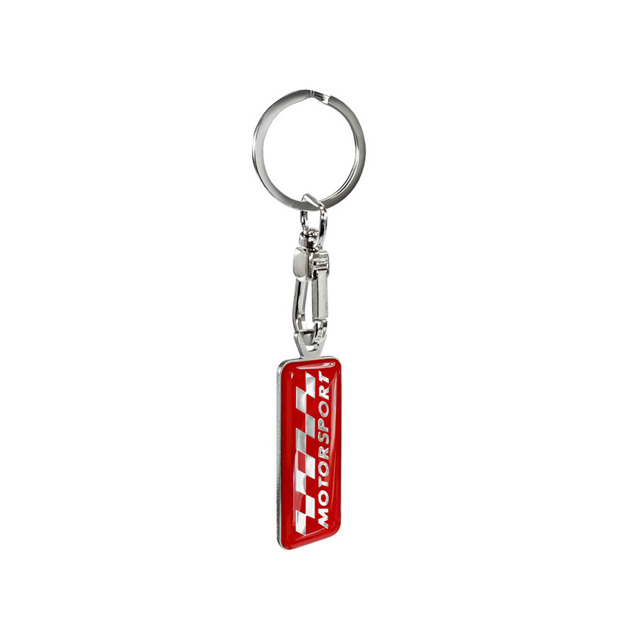 Porte-clés inox - 'Motorsport' Rouge