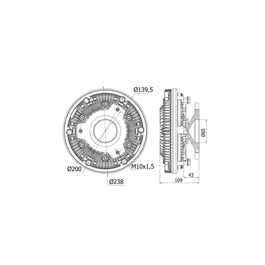 Embrayage, ventilateur de radiateur BEHR