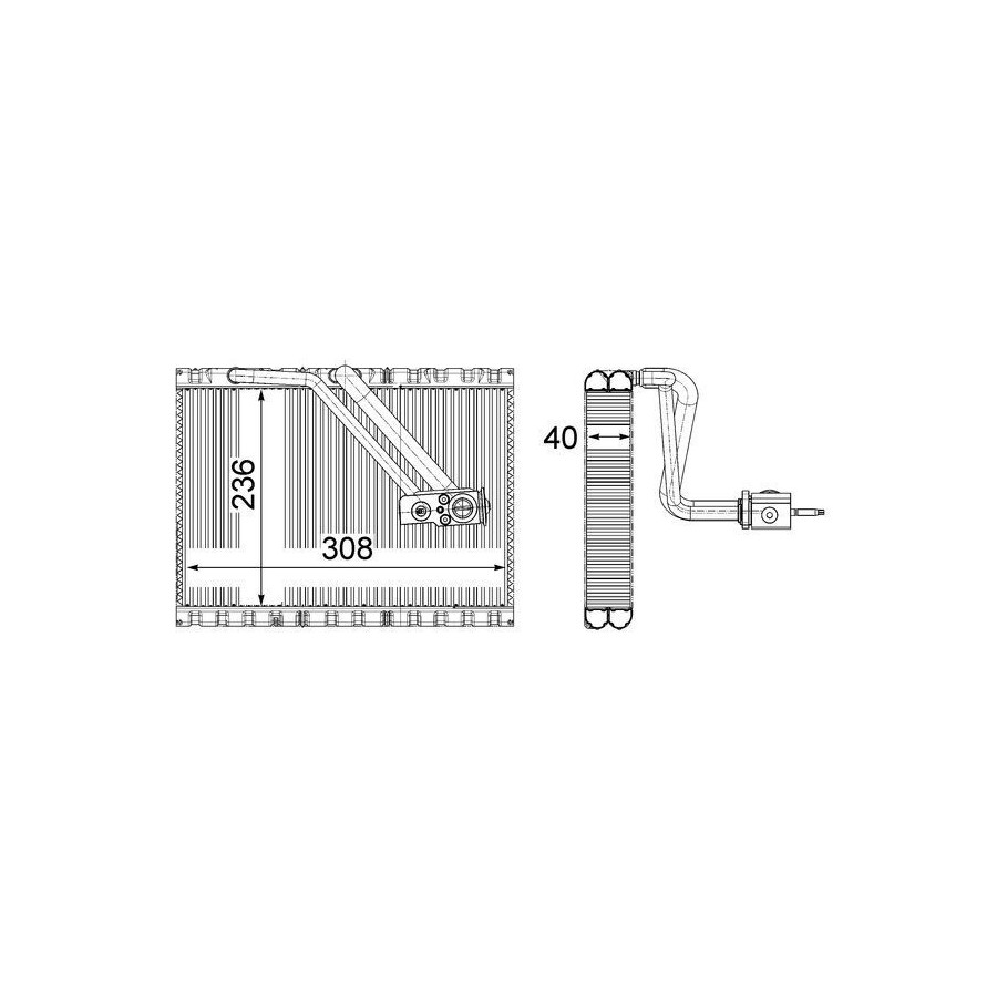 Évaporateur de climatisation AE 127 000P MAHLE pour MERCEDES-BENZ CLASSE V EQV - Image 4