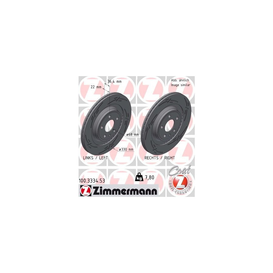 Zimmermann Disque De Frein 100.3334.53 - Image 3