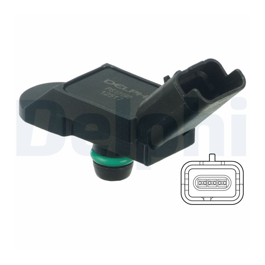 Delphi Capteur, Pression Du Tuyau D'admission Ps10192 Citroen;Ds;;Peugeot