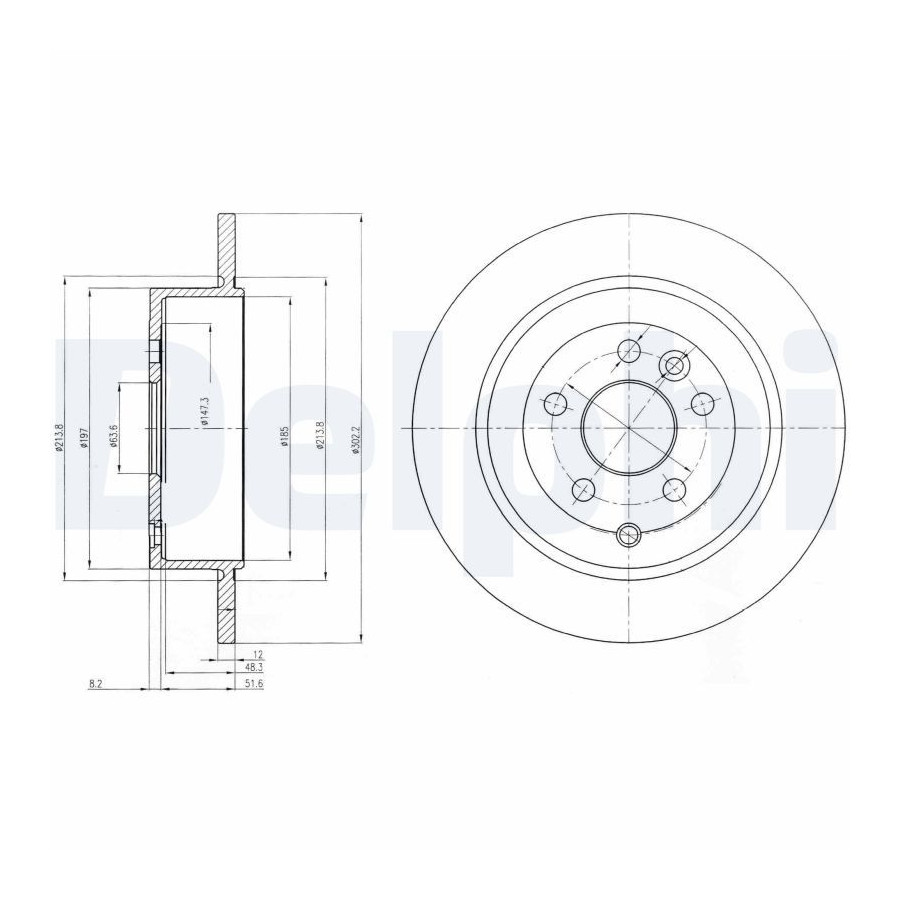 Delphi Disque De Frein Bg4124c Land Rover