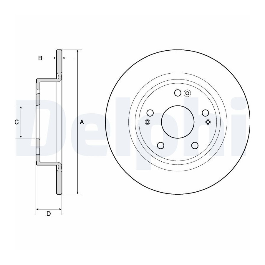 Delphi Disque De Frein Bg4801c Honda