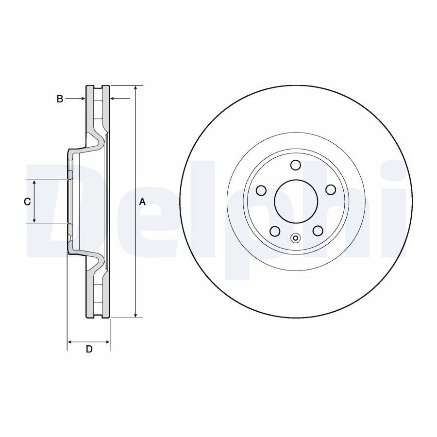 Delphi Disque De Frein Bg9172c Avant, Ventilé, 1 Pièce - Image 3