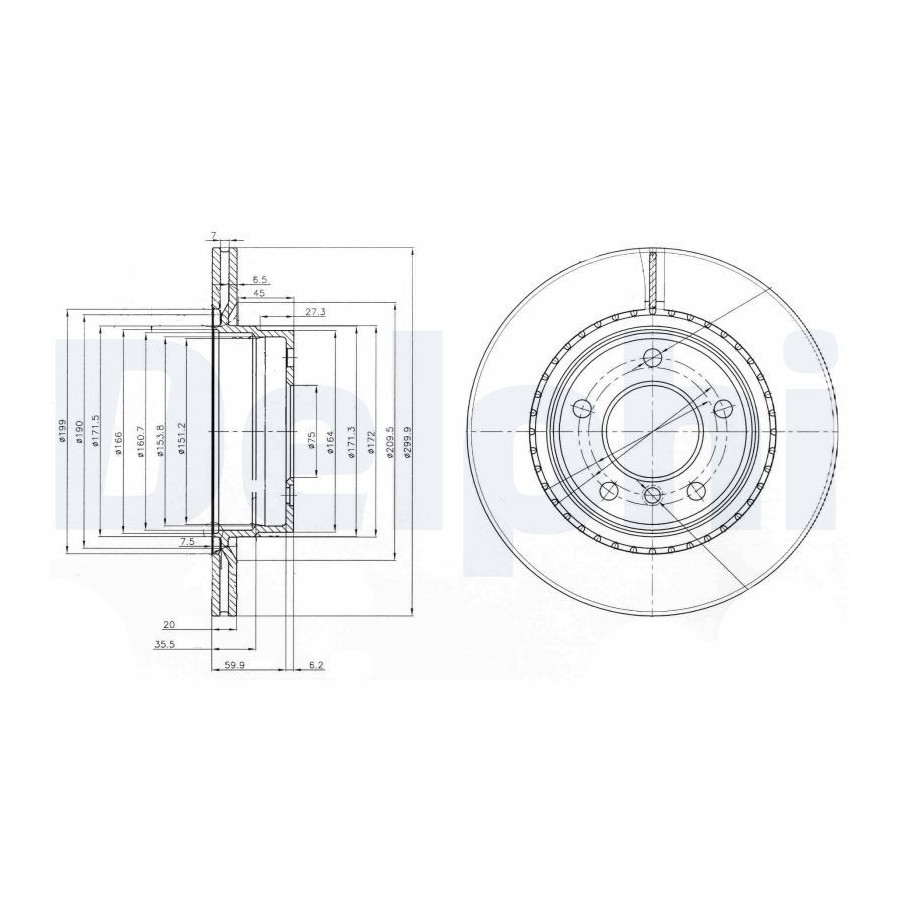 Delphi Disque De Frein Bg3901c Bmw