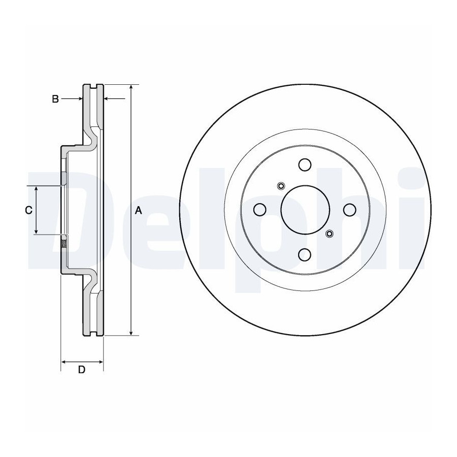 Delphi Disque De Frein Bg4762c Toyota