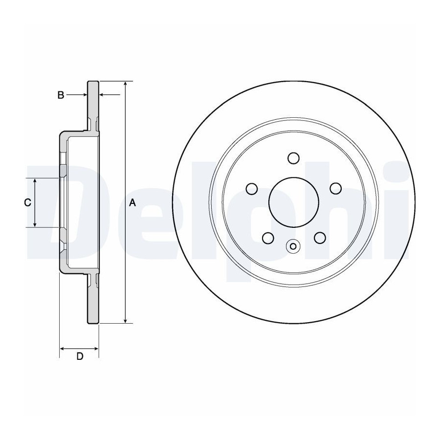 Delphi Disque De Frein Bg4760c Opel;Vauxhall