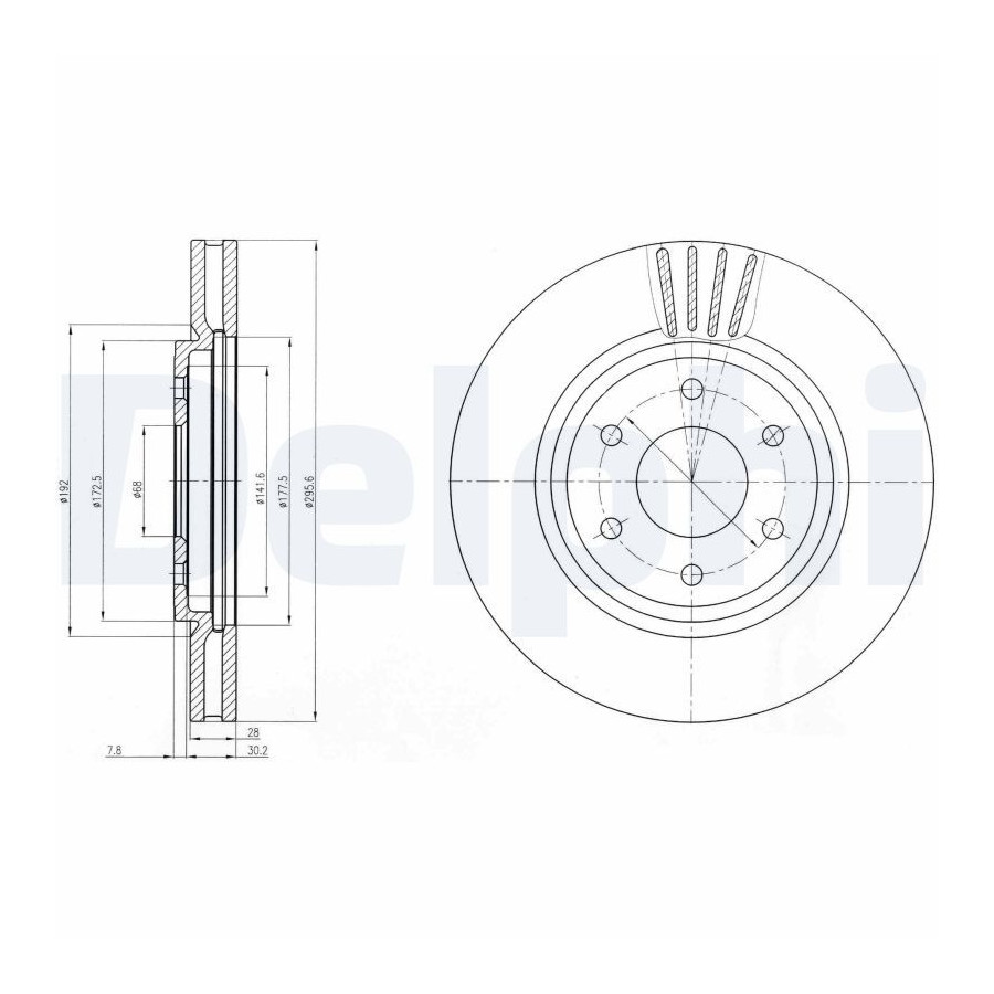 Delphi Disque De Frein Bg4205 Nissan