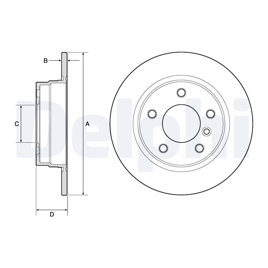 Delphi Disque De Frein Bg2624 Bmw