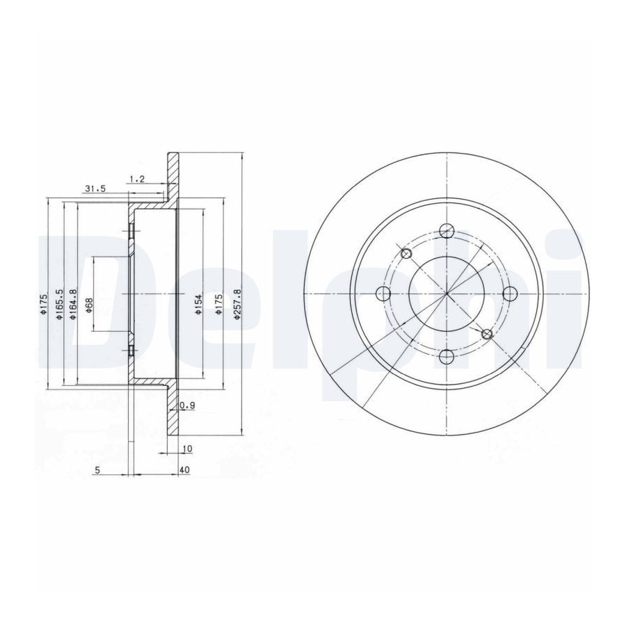 Delphi Disque De Frein Bg2633 Nissan