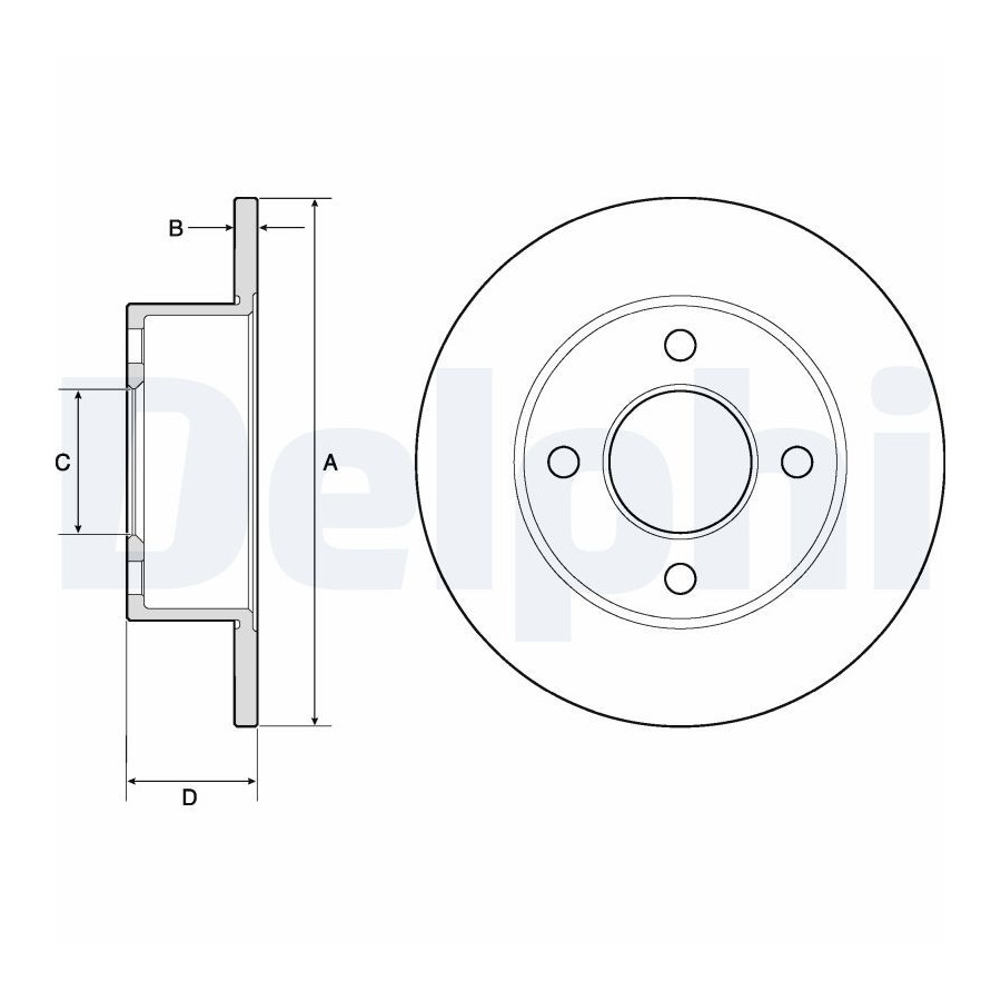 Delphi Disque De Frein Bg2343 Audi