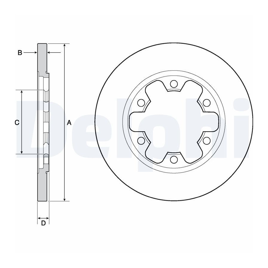 Delphi Disque De Frein Bg4680c Ford