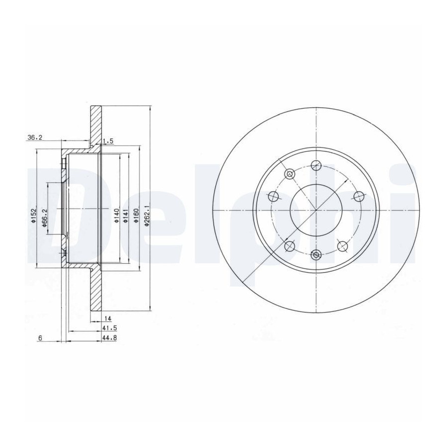 Delphi Disque De Frein Bg3426 Land Rover;Toyota