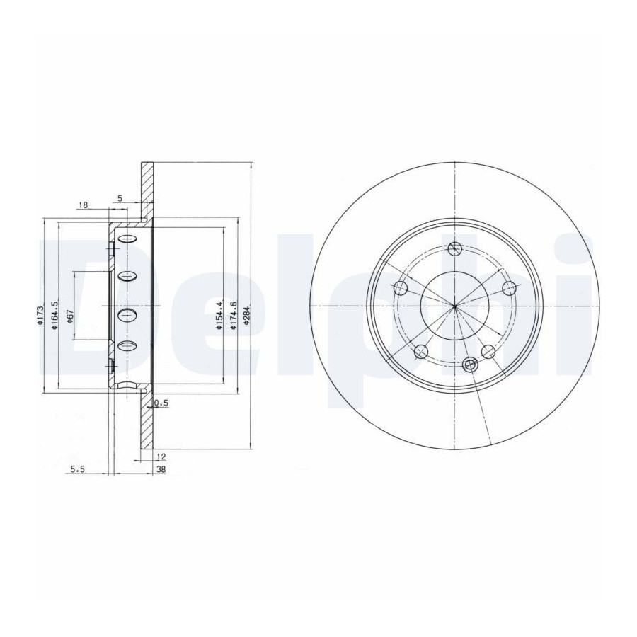 Delphi Disque De Frein Bg2769 Mercedes-Benz