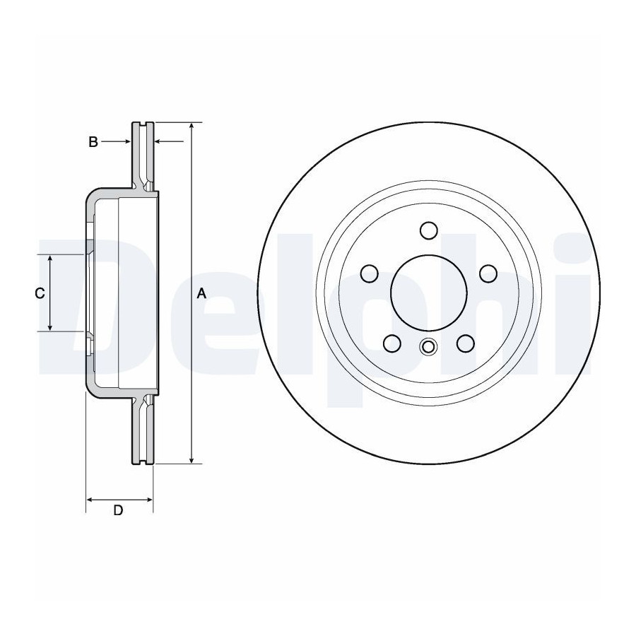 Delphi Disque De Frein Bg4664c Bmw