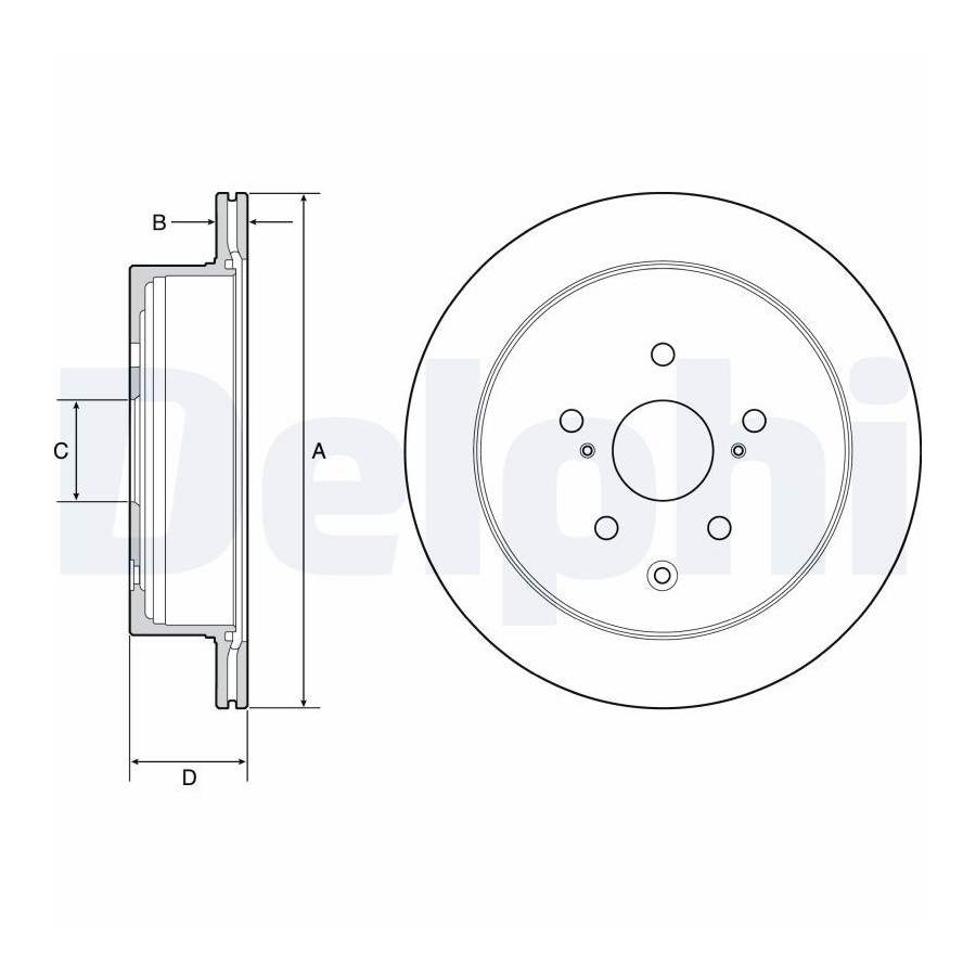 Delphi Disque De Frein Bg4929c Lexus