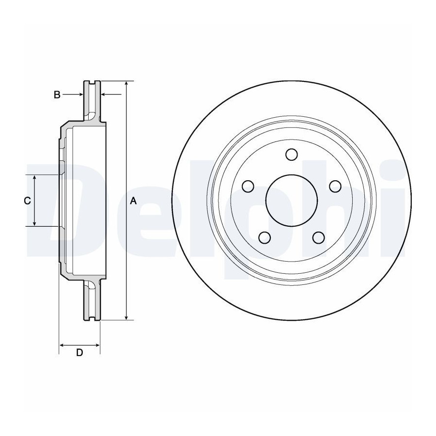 Delphi Disque De Frein Bg4802c Dodge;Jeep