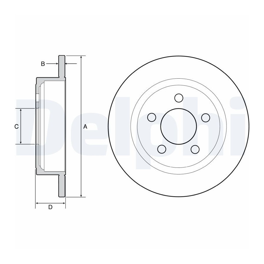 Delphi Disque De Frein Bg4648 Jeep