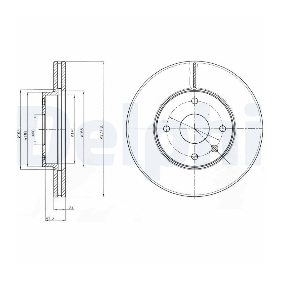 Delphi Disque De Frein Bg4193 Chevrolet