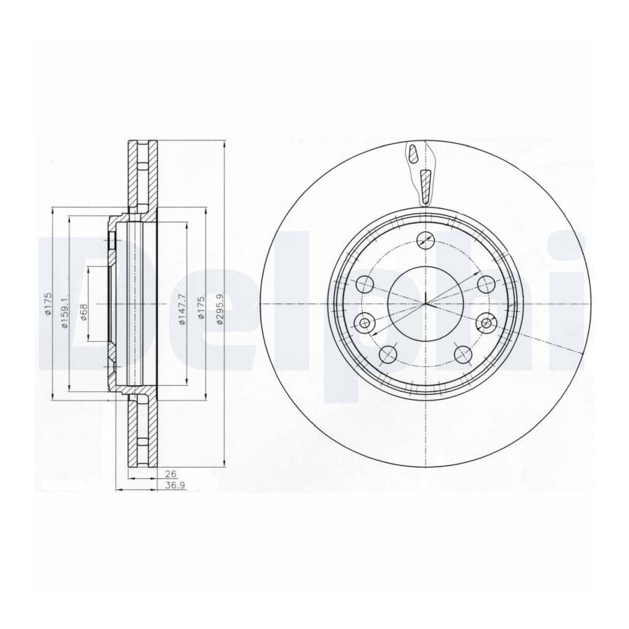 Delphi Disque De Frein Bg4264 Renault