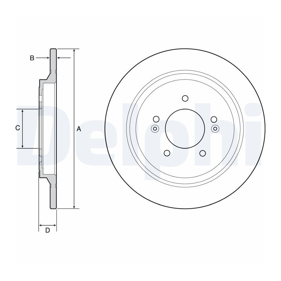 Delphi Disque De Frein Bg4932c Hyundai;Kia