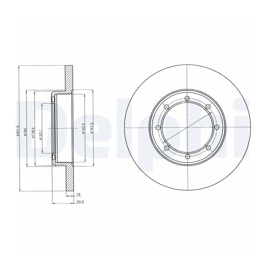 Delphi Disque De Frein Bg4344 Nissan;Opel;Renault;Vauxhall