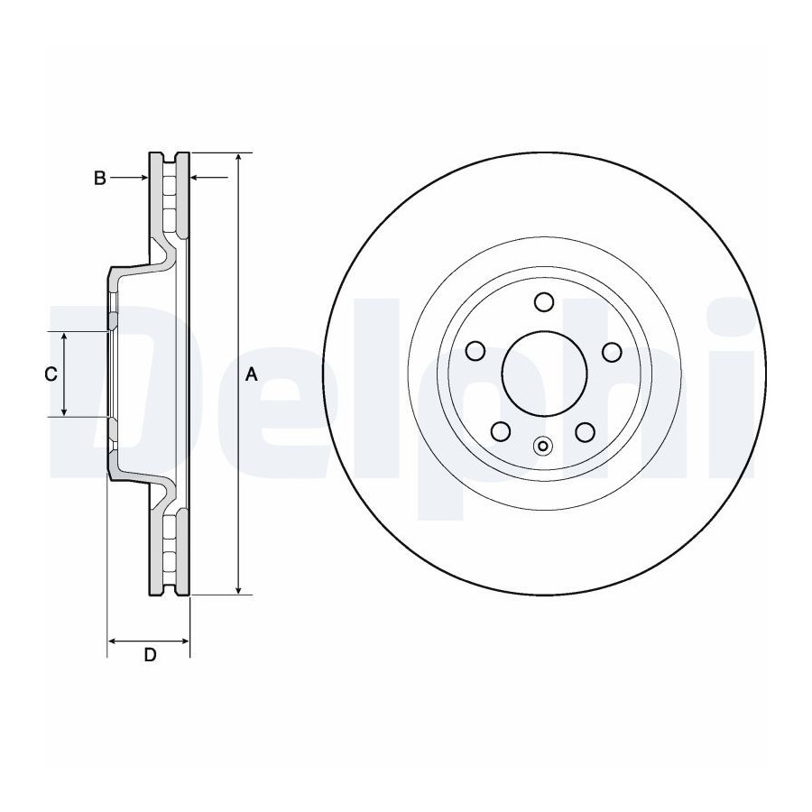Delphi Disque De Frein Bg9173c Audi