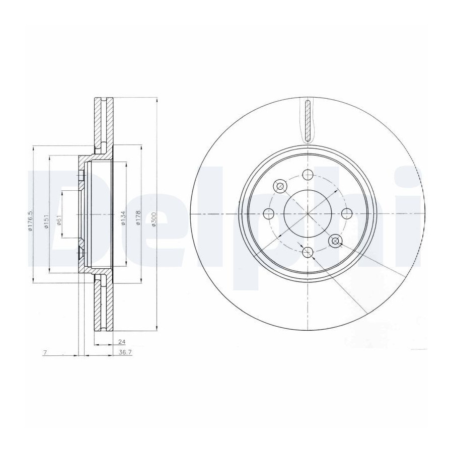 Delphi Disque De Frein Bg3929 Renault