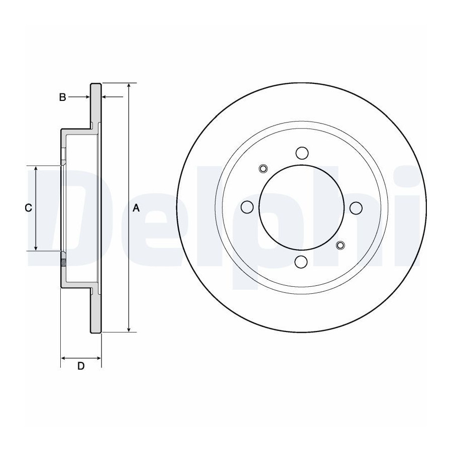 Delphi Disque De Frein Bg3203 Mitsubishi;Volvo
