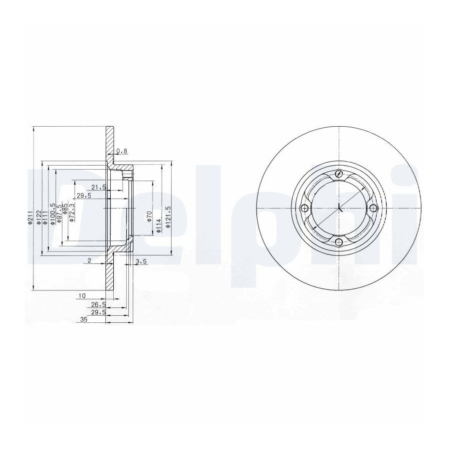 Delphi Disque De Frein Bg2533 Daihatsu