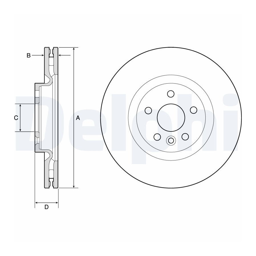 Disque de frein ventilé BG9183C DELPHI pour LAND ROVER JAGUAR - Image 6