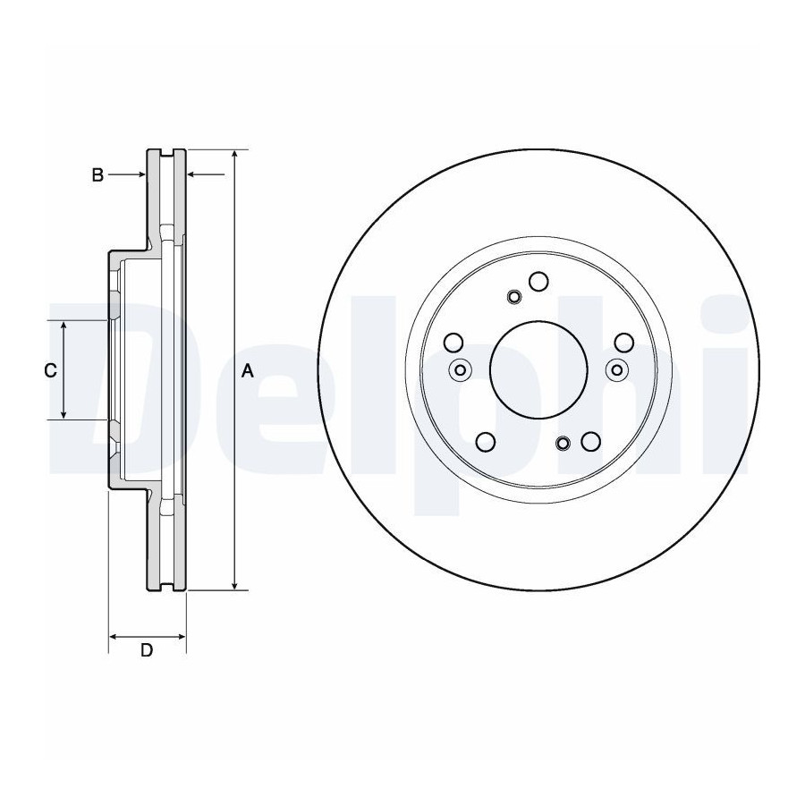 Delphi Disque De Frein Bg4774c Honda