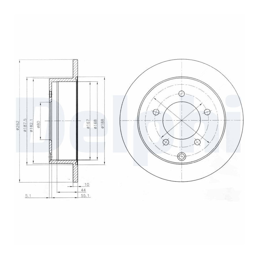 Delphi Disque De Frein Bg4198 Mitsubishi