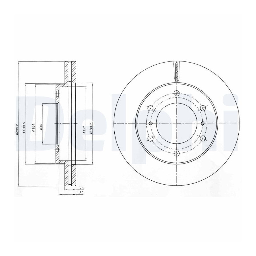 Delphi Disque De Frein Bg4229 Mitsubishi