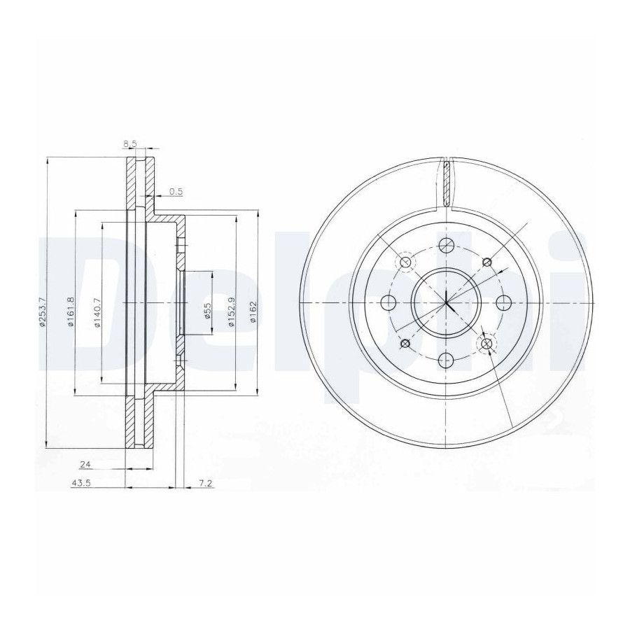 Delphi Disque De Frein Bg4019 Kia