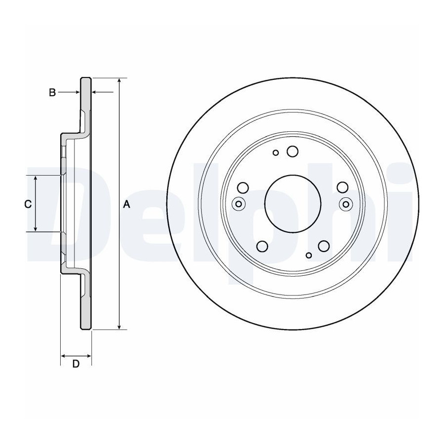 Delphi Disque De Frein Bg4773c Honda