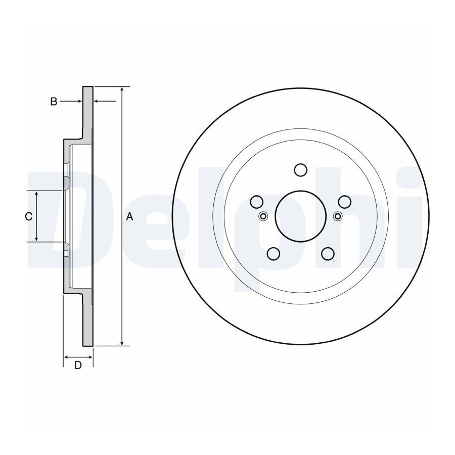 Delphi Disque De Frein Bg4650c Lexus;Toyota