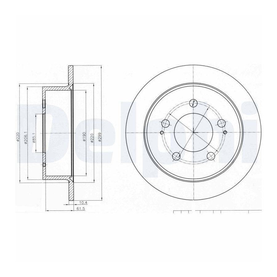 Delphi Disque De Frein Bg4220 Ssangyong