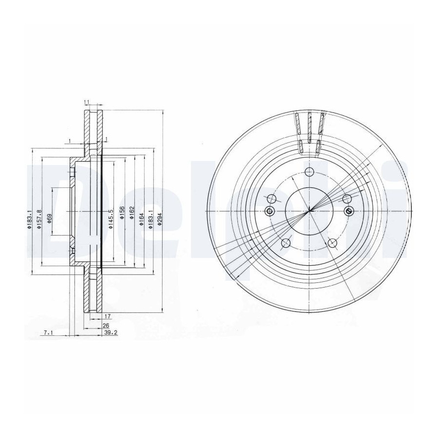 Delphi Disque De Frein Bg3860 Hyundai;Kia
