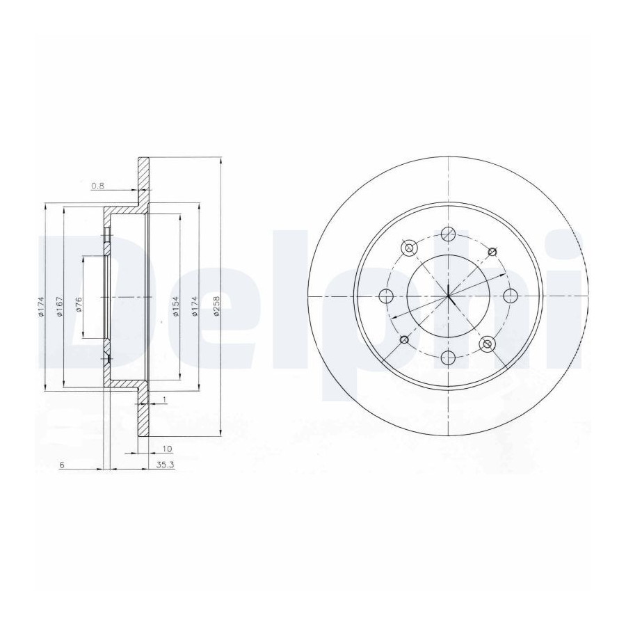 Delphi Disque De Frein Bg4017 Kia