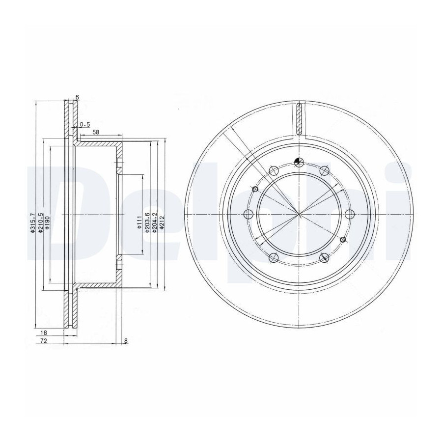 Delphi Disque De Frein Bg3117 Nissan